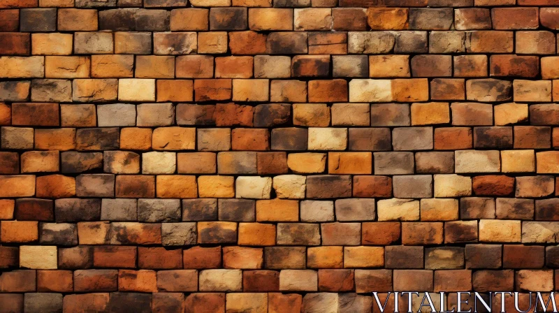 Weathered Brick Wall Close-Up AI Image
