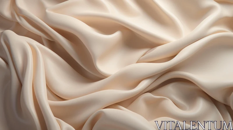 Beige Silk Fabric Close-Up | Soft Texture with Depth AI Image