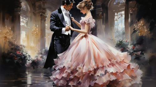 Elegant Ballroom Dance Painting