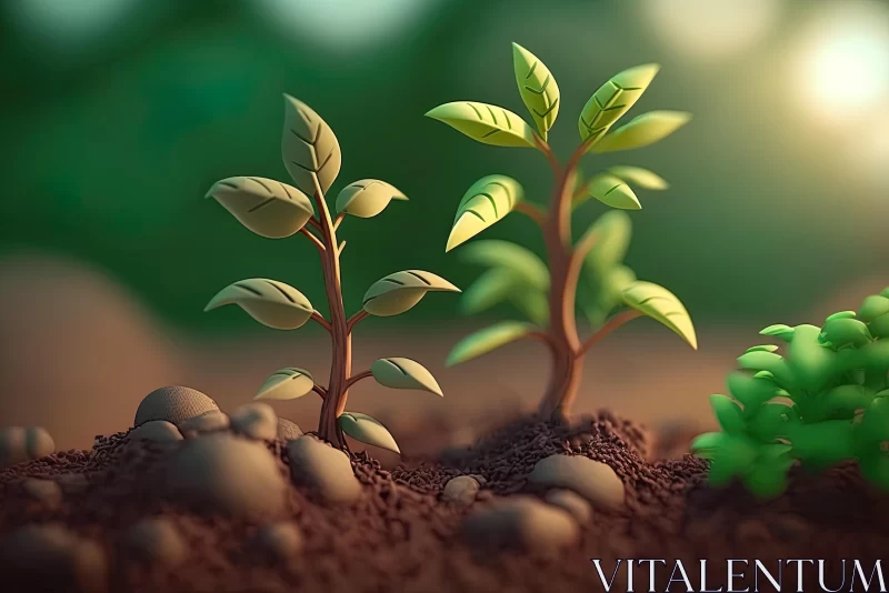 Enchanting 3D Animation of Trees and Plants | Macro Photography AI Image