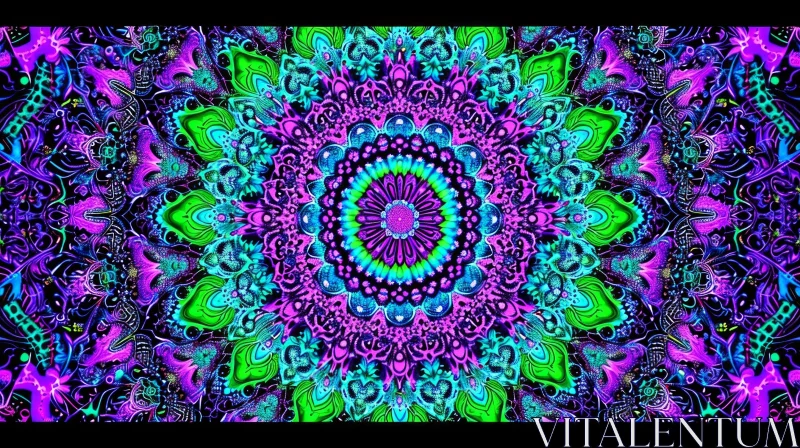 AI ART Colorful Kaleidoscope Pattern - Abstract Art Design