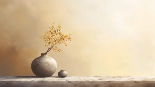 Serene Still Life: Vase of Flowers