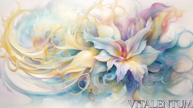 White Flower Nature Art AI Image