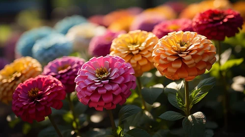 Colorful Flower Garden Close-Up