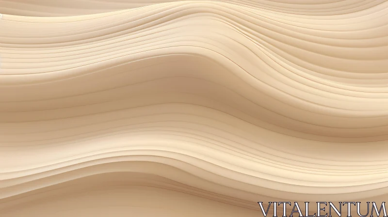 AI ART Tranquil 3D Wavy Surface in Creamy Beige