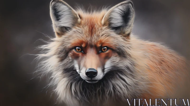 Red Fox Wildlife Painting AI Image
