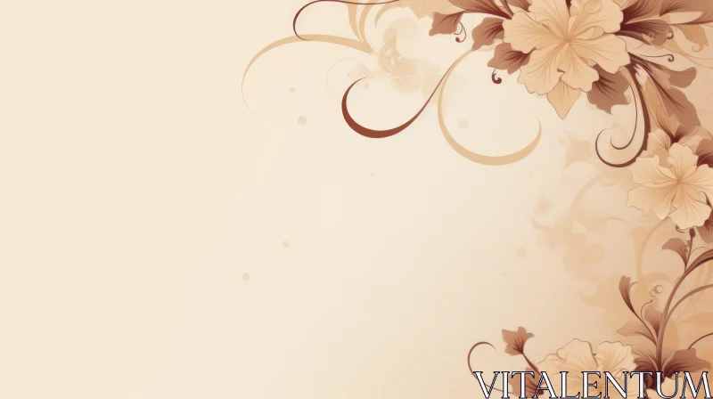 AI ART Floral Background Vector Illustration