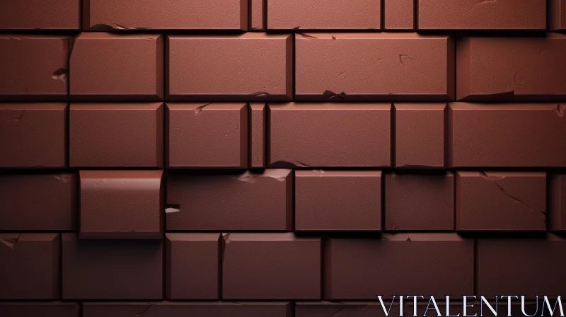 Brown Brick Wall Close-Up AI Image