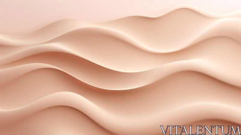 Creamy Beige Liquid Texture Close-Up AI Image