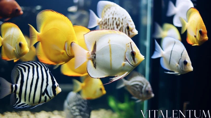 AI ART Colorful Tropical Fish in Aquarium