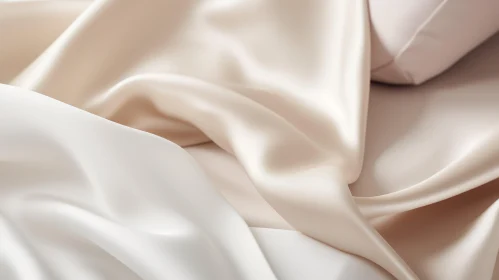 Luxurious Cream-Colored Silk Fabric Texture
