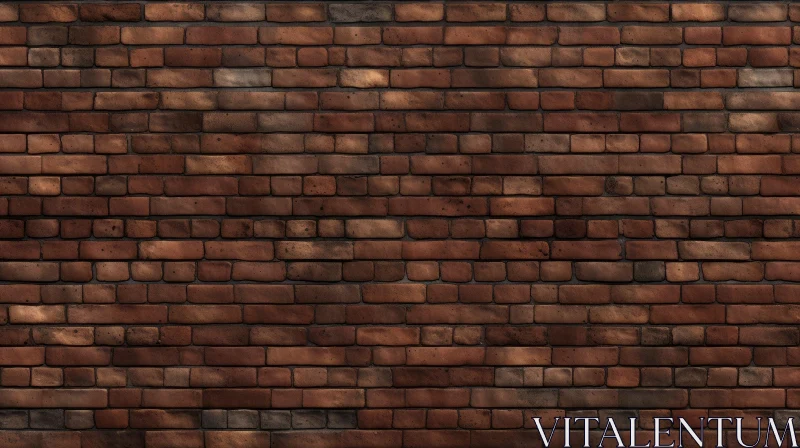 Red Brick Wall Texture - Shadows and Aged Appearance AI Image