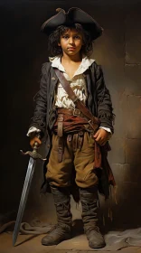 Young Boy Pirate Portrait