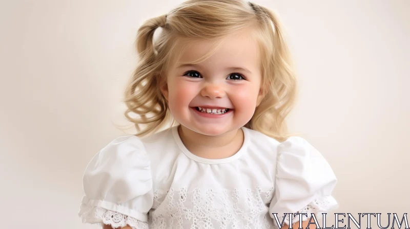 AI ART Joyful Little Girl Portrait
