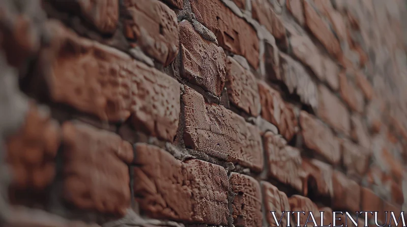 Rustic Brick Wall Texture - Detailed Close-Up Shot AI Image