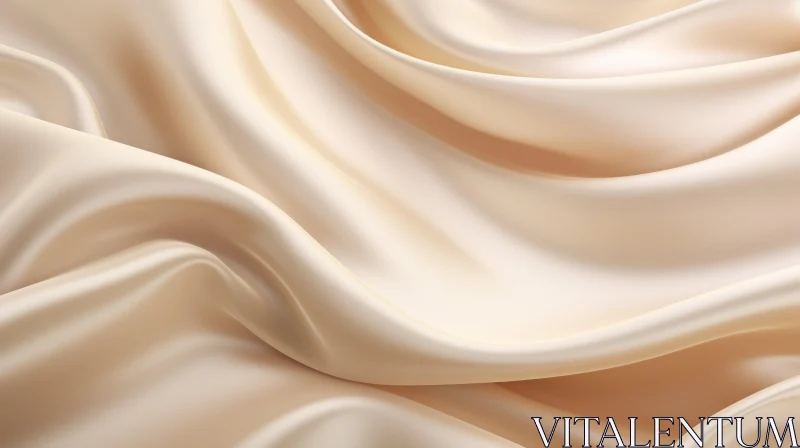 Cream Silk Fabric Texture - Elegant Background Design AI Image