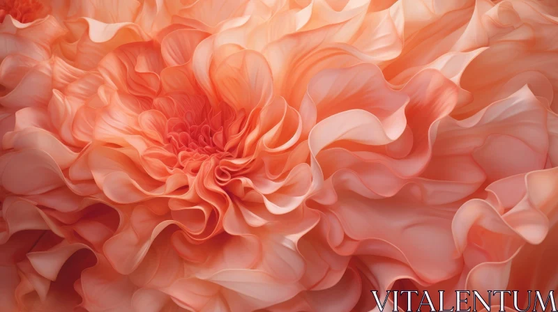 AI ART Pink Flower Spiral Pattern Close-up