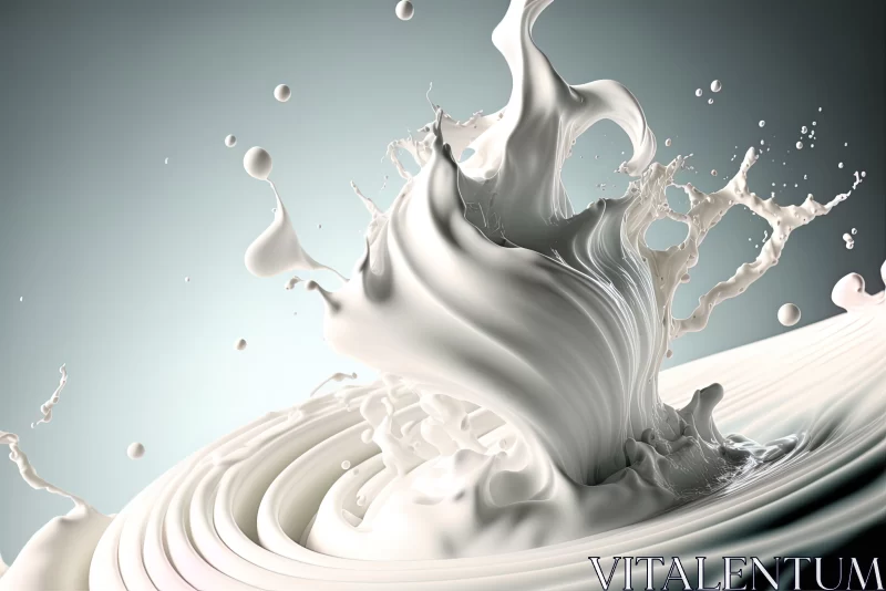 Captivating Milk Splash HD Wallpaper | Ethereal Artistic Rendering AI Image