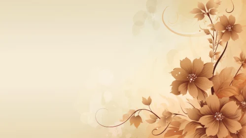 Brown Floral Vector Illustration