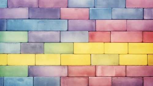 Colorful Brick Wall Texture - Unique Perspective
