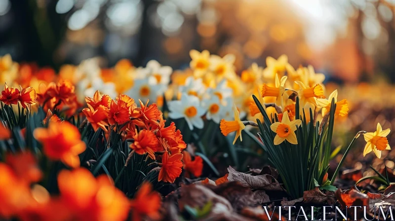 AI ART Daffodil Field Bloom: Spring Beauty Captured