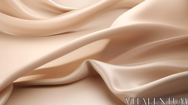 Luxurious Beige Silk Fabric Texture for Websites and Designs AI Image