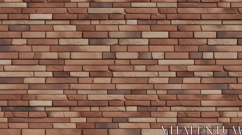 AI ART Weathered Brick Wall Texture - Brown and Beige Pattern