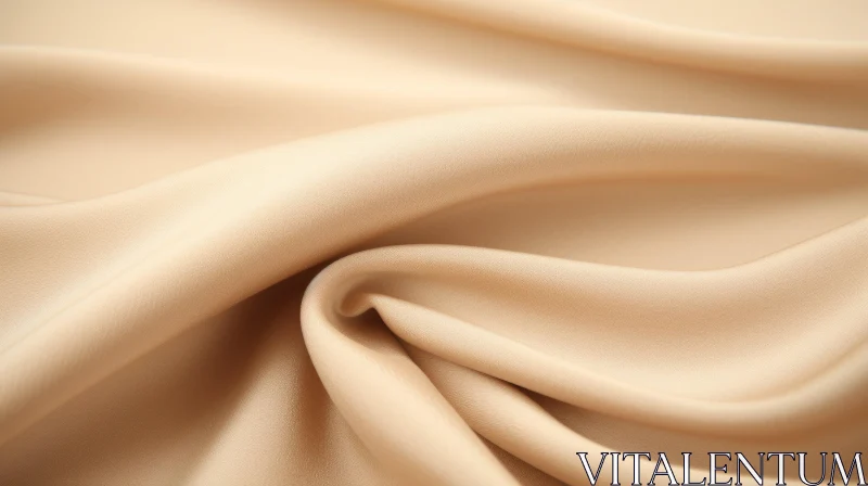 Beige Silk Fabric Close-Up | Abstract Pattern AI Image