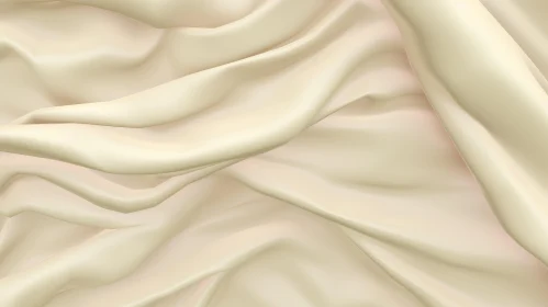 Luxurious Cream Silk Fabric Texture Close-Up