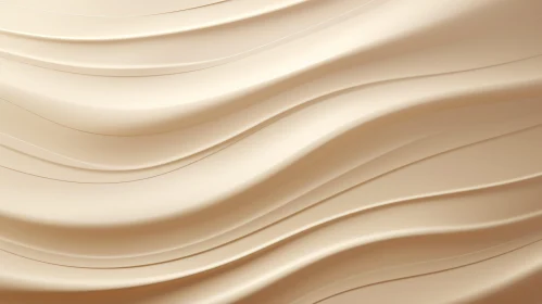 Creamy Beige Wavy Surface 3D Render
