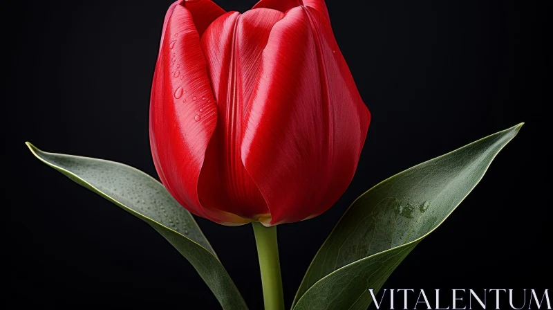 Red Tulip Photography: Beauty in Bloom AI Image
