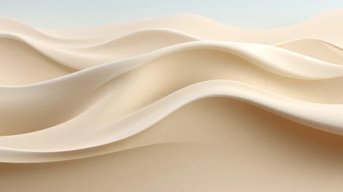 Cream Wavy Surface | Dreamy Background 3D Render