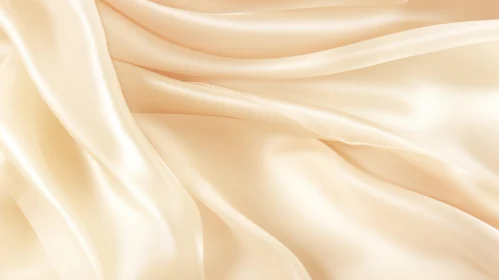 Luxurious Beige Silk Fabric Close-Up