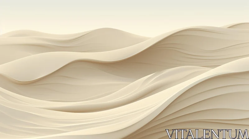 Sandy Desert 3D Rendering | Realistic Sand Dunes AI Image