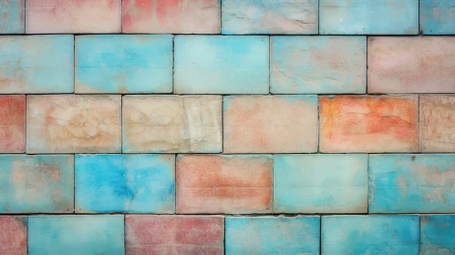 Colorful Brick Wall Pattern Photo