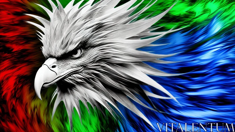 Powerful Eagle Head Illustration AI Image