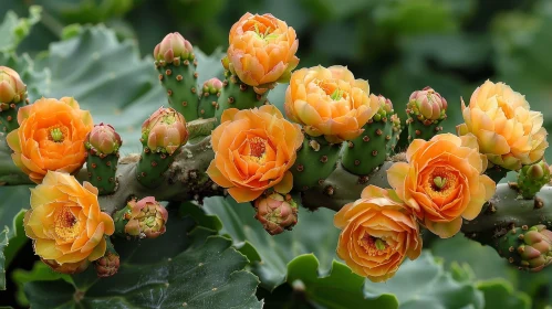 Prickly Pear Cactus in Bloom