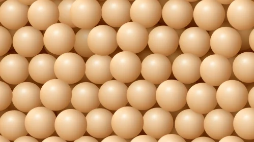 Beige 3D Spheres Seamless Pattern for Design Projects