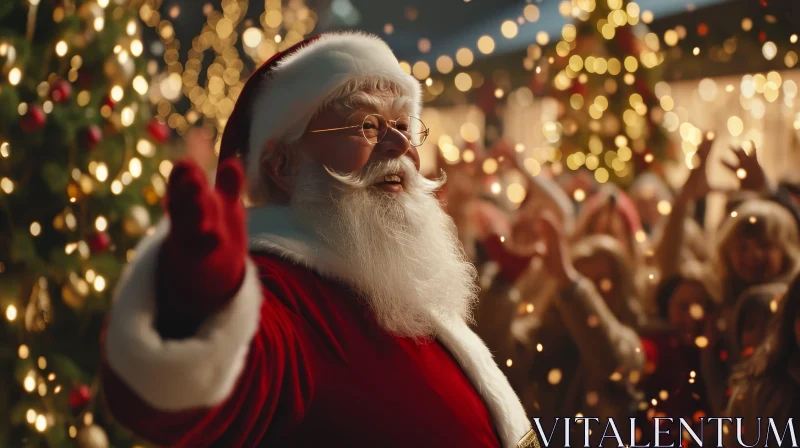 Santa Claus Christmas Image - Festive Holiday Cheer AI Image