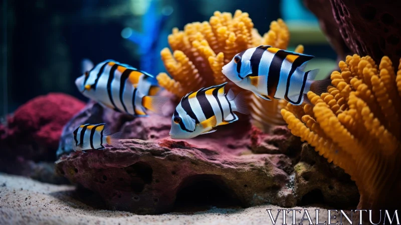 Underwater Coral Reef Fish - Colorful Marine Life Scene AI Image