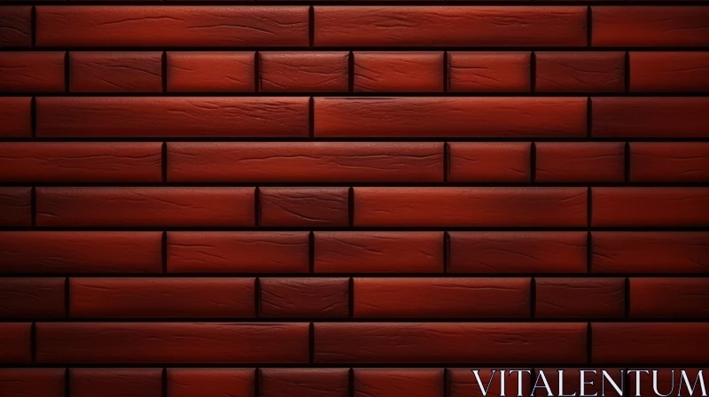 Dark Red Brick Wall Texture with Shadows AI Image