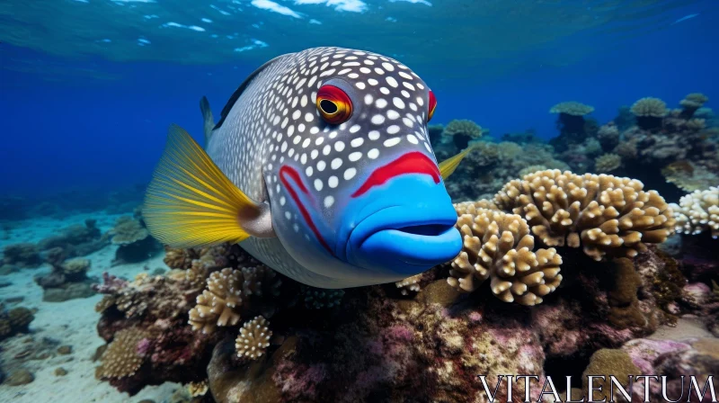 Colorful Fish Swimming in Coral Reef Underwater AI Image