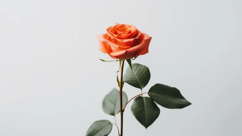 Orange Rose in Full Bloom - Floral Photography