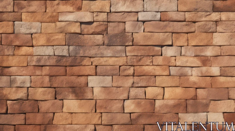 AI ART Rustic Brown Brick Wall Texture
