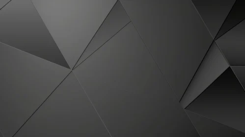 Black Polygonal Surface - Modern Abstract 3D Rendering