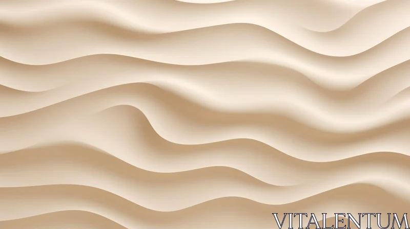 Creamy Beige Seamless Waves Texture AI Image