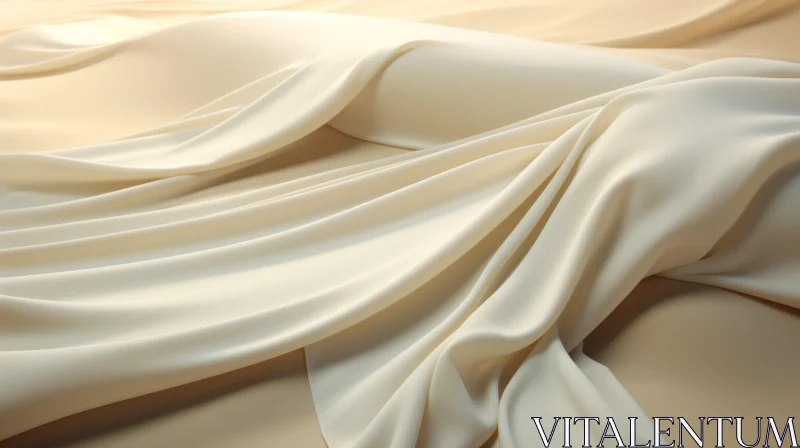 AI ART Cream Silk Fabric Texture | Elegant Draped Material
