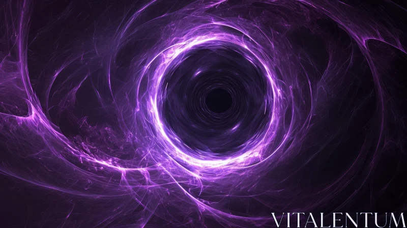 Enigmatic Black Hole Energy Vortex AI Image