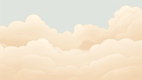 Tranquil Cloudscape Background Art