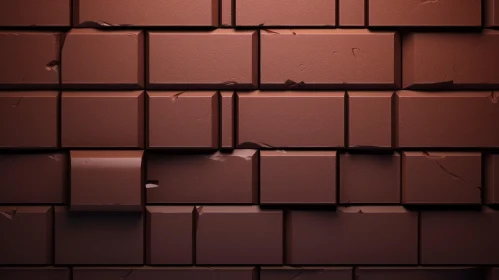Brown Brick Wall Close-Up
